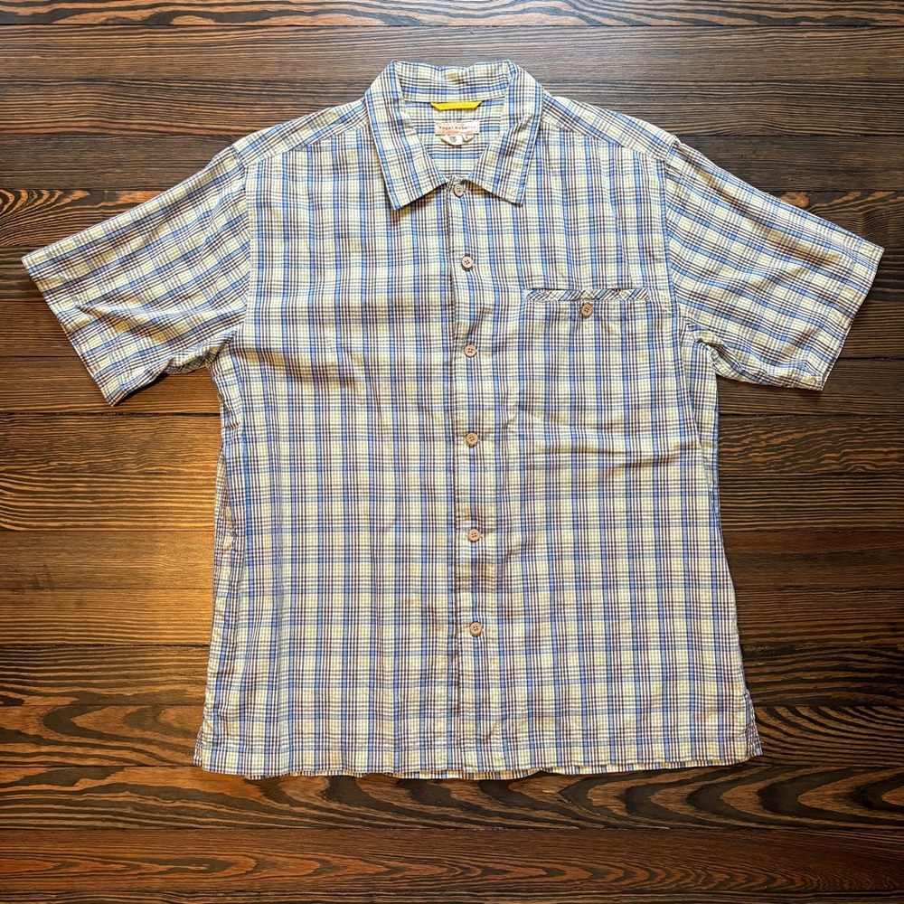 Royal Robbins Short-Sleeve Plaid Button-Down Shirt – Size Large